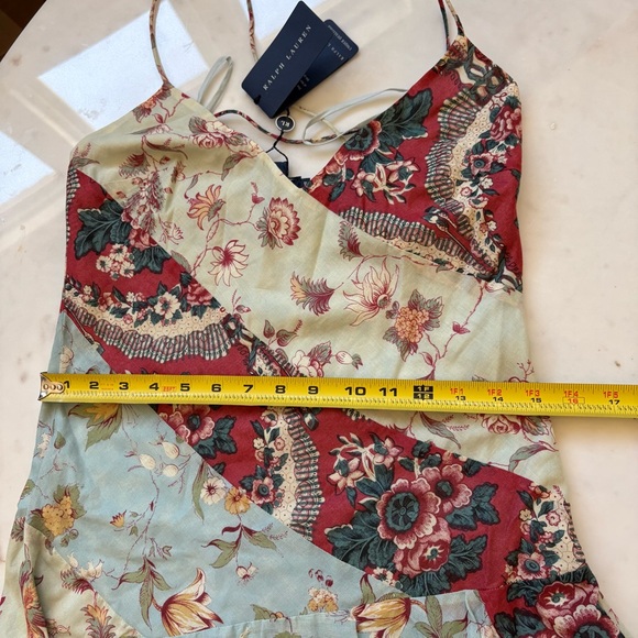 Vintage Ralph Lauren Patchwork Asymmetrical Midi Dress Handkerchief Western NWT - Picture 8 of 11